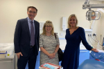 Caroline with Health Minister Maria Caulfield and Phil Gowers, Chair of the Hampshire and Isle of Wight Local Dental Committee in Gosport in 2022
