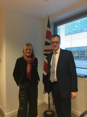 Dame Caroline Dinenage MP and the Minister of State for Countering Illegal Migration, Michael Tomlinson KC MP